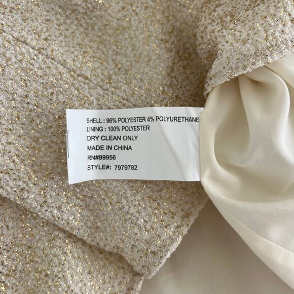 Shoshana Gold Metallic Sleeveless Mini Cocktail Dress, Size 2 - Picture 5 of 8